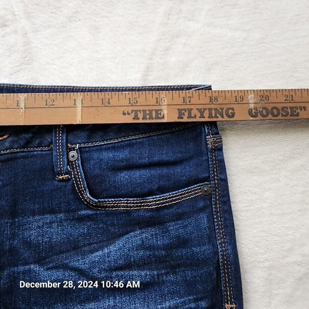 JCP Jeans Women 33/16 Blue Denim Skinny Ankle Stretch Mid Rise Dark Wash 5 Pocke - Picture 4 of 7